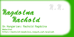 magdolna machold business card
